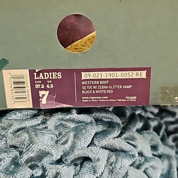 ROPER FRINGE BOOT- PURPLE 7.5 NEW - Picture 3 of 16